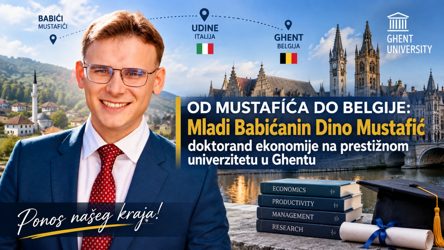 DINO MUSTAFIĆ JE PONOS GRAČANICE: Od dječaka iz Babića do doktora ekonomskih nauka u Belgiji